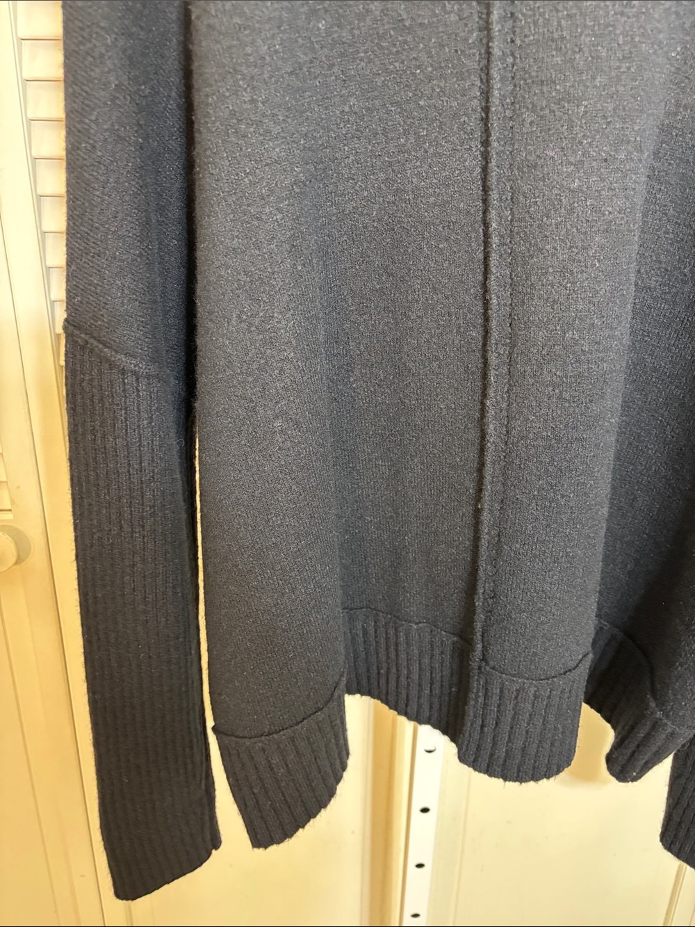 Anthropologie Maeve Black Mock Neck Ribbed Hem Wool Blend Sweater XL - Picture 9 of 13